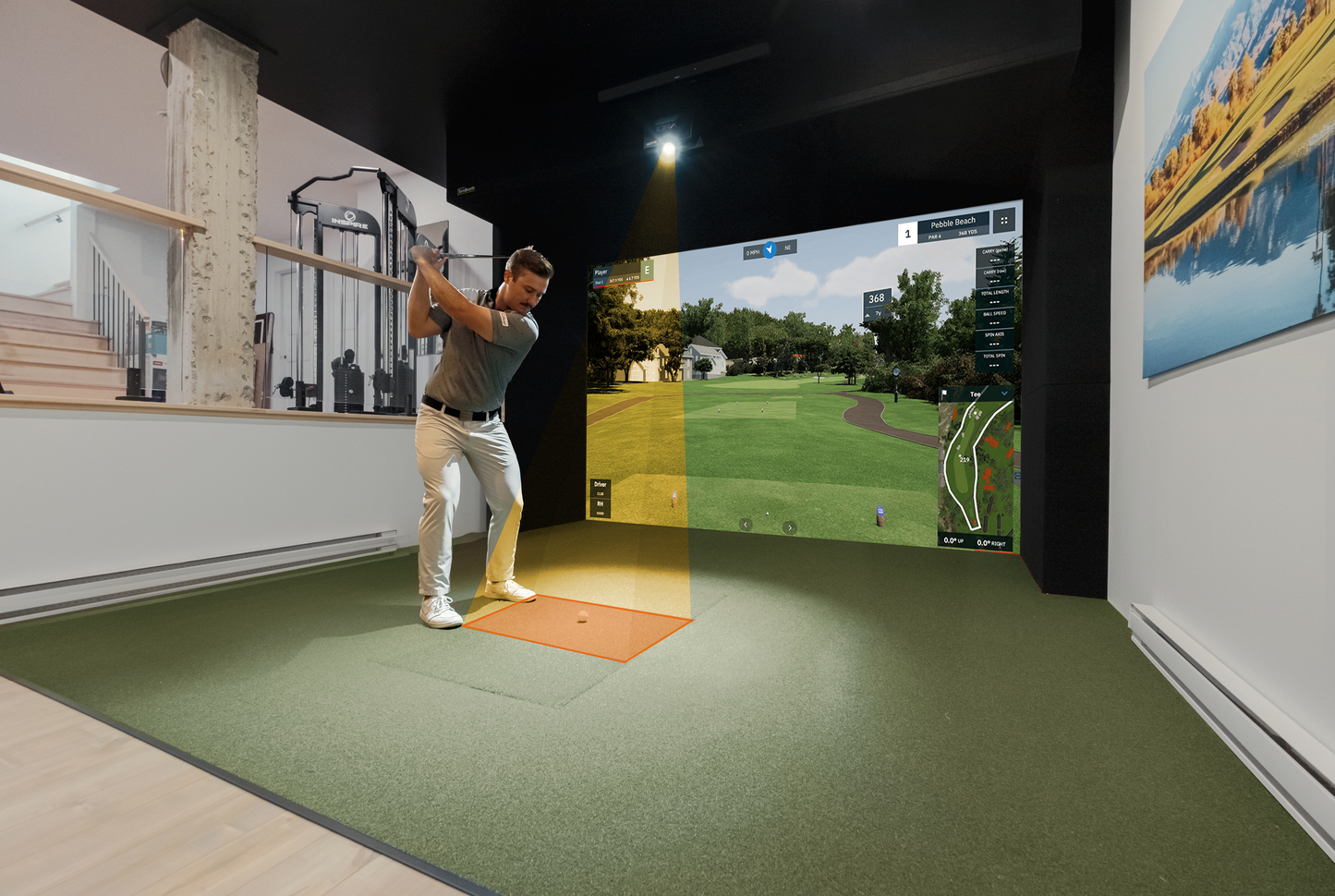 SimBooth IDRA II Launch Monitor golf launch monitor for indoor golf simulator setup