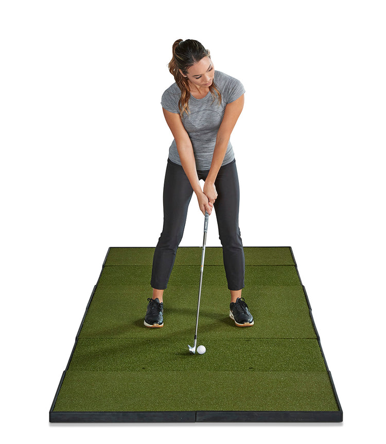 Fiberbuilt Player Preferred 12x4 Double-Hitting Studio Golf Mat golf hitting mat for indoor golf simulator setup