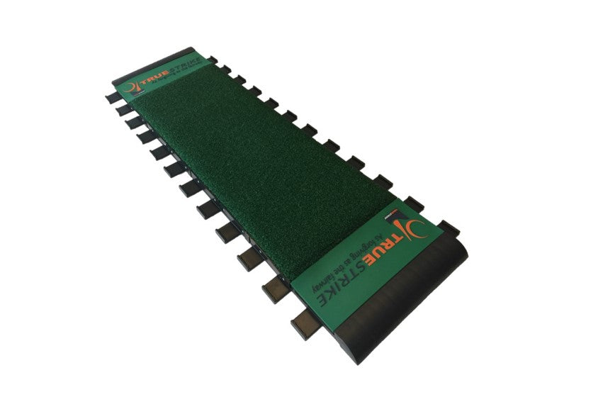 TrueStrike Gel Section golf hitting mat for indoor golf simulator setup