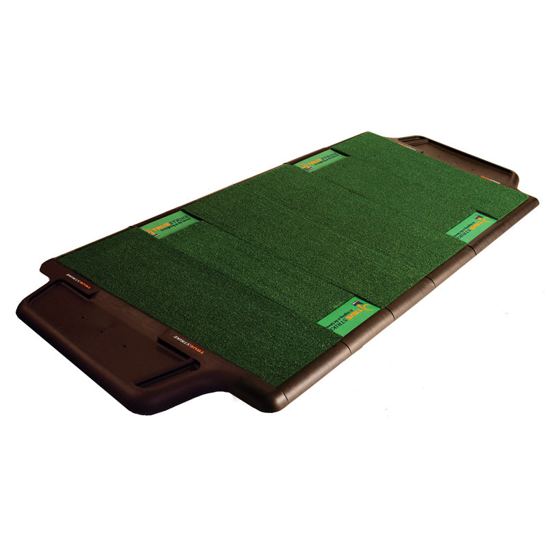 TrueStrike Double Hitting Mat - Premium golf hitting mat for indoor golf simulator setup