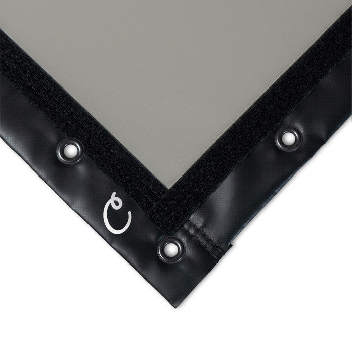 High Contrast Gray Golf Impact Screen impact screen for indoor golf simulator setup
