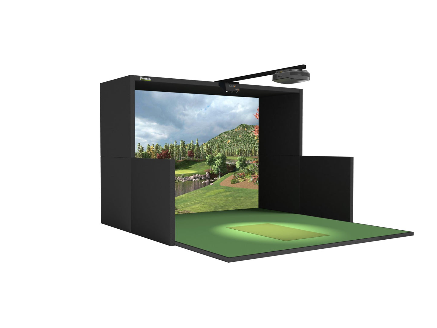 SimBooth Kit 1 Golf Simulator Package golf simulator package for indoor golf simulator setup