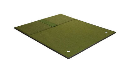 Fiberbuilt 10' x 12' Grass Series Combo Mat - Center Hitting golf hitting mat for indoor golf simulator setup