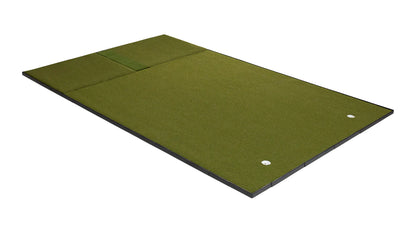 Fiberbuilt 10' x 16' Grass Series Combo Mat - Center Hitting golf hitting mat for indoor golf simulator setup