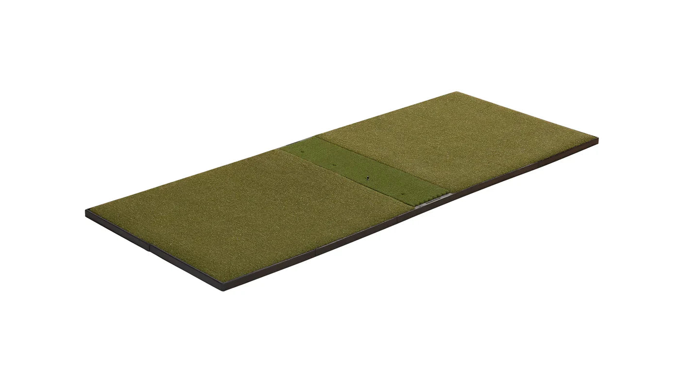 Fiberbuilt 9'x4' Grass Series Studio Golf Mat - Center Hitting golf hitting mat for indoor golf simulator setup