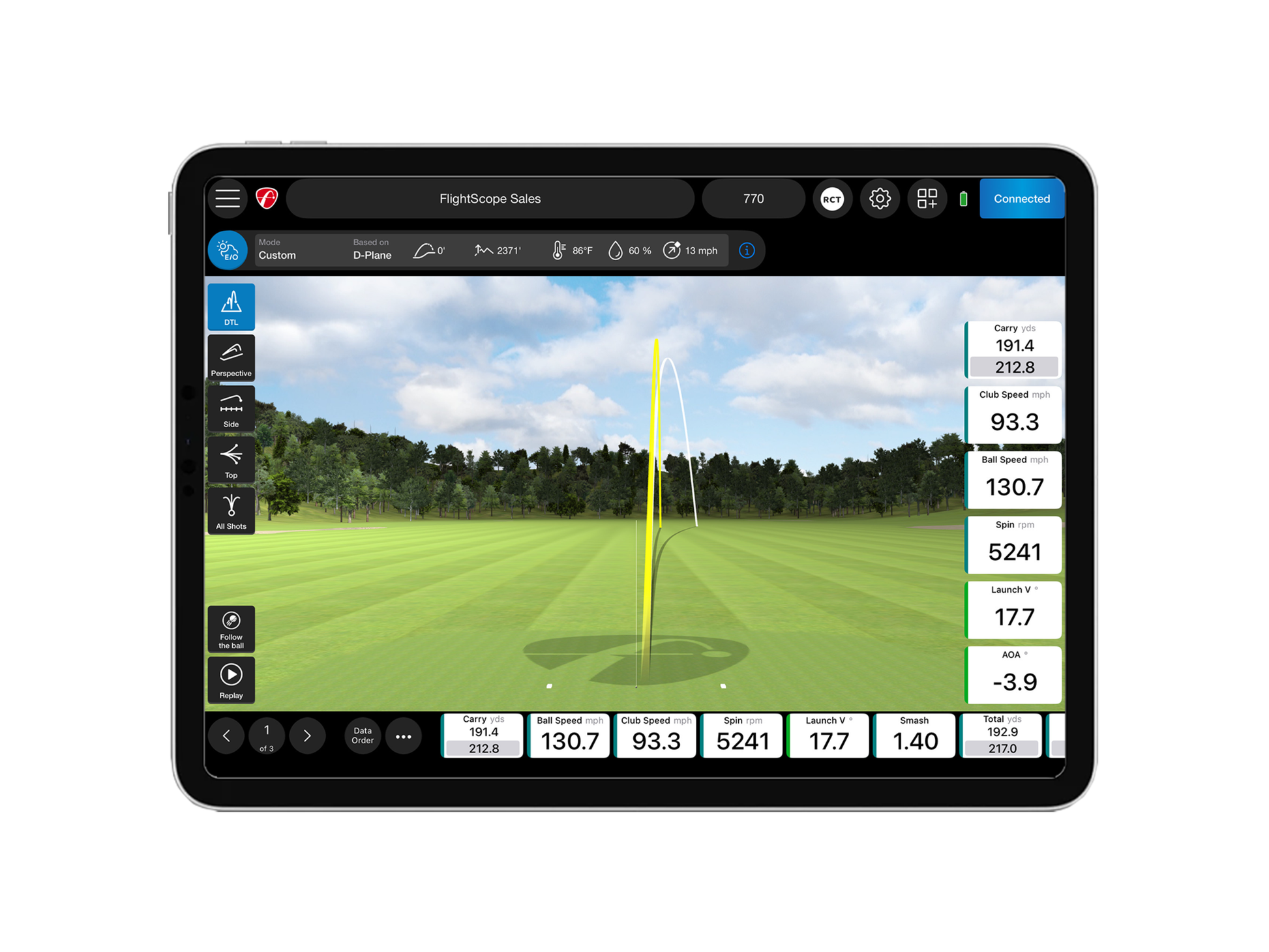FlightScope Mevo+ / Mevo Gen2 Pro Package golf simulator software for indoor golf simulator setup