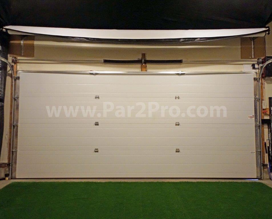 Stealth Retractable Impact Projection Screen impact screen for indoor golf simulator setup