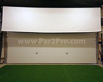 Stealth Retractable Impact Projection Screen impact screen for indoor golf simulator setup