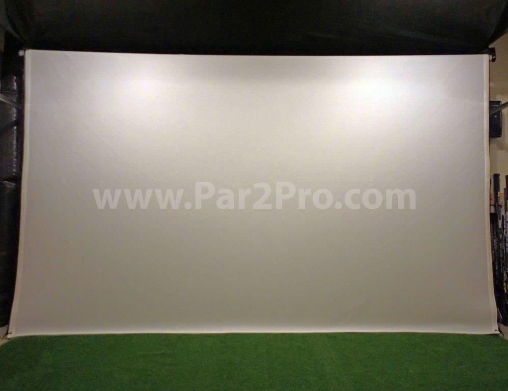 Stealth Retractable Impact Projection Screen impact screen for indoor golf simulator setup