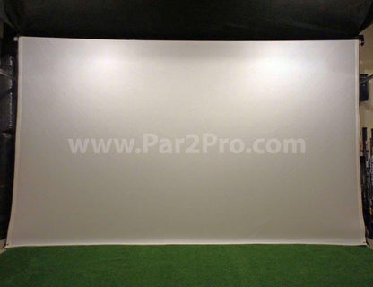 Stealth Retractable Impact Projection Screen impact screen for indoor golf simulator setup