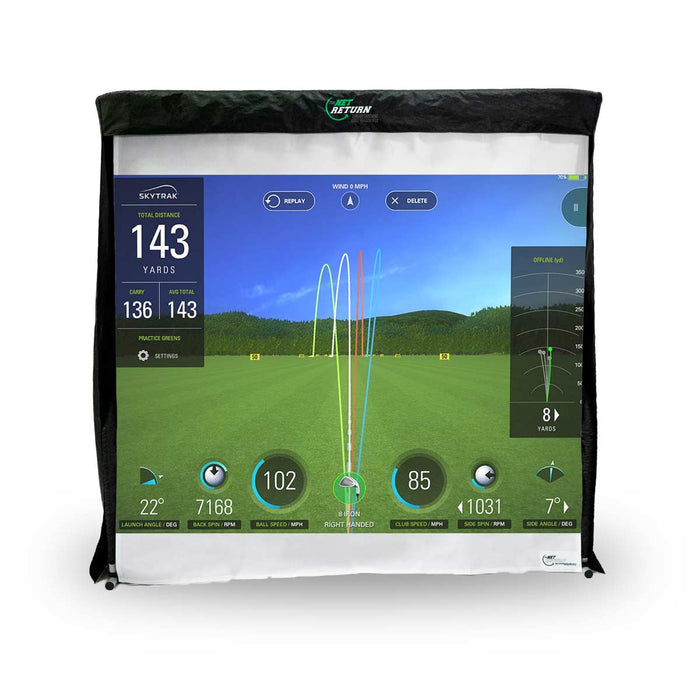 Net Return Simulator Kit impact screen for indoor golf simulator setup