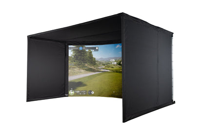Carl's Place Curved Golf Enclosure Kit golf enclosure kit for indoor golf simulator setup