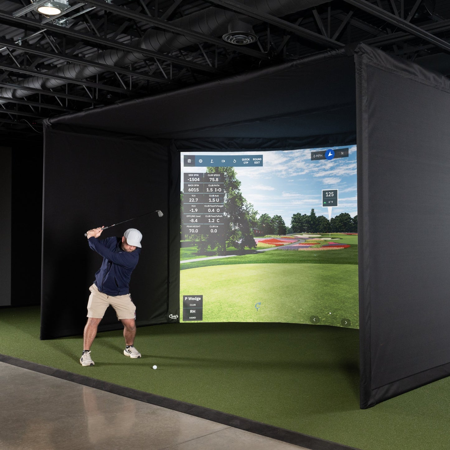 Carl's Place Curved Golf Enclosure Kit golf enclosure kit for indoor golf simulator setup