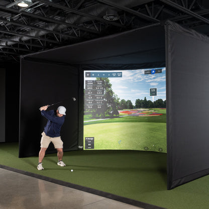 Carl's Place Curved Golf Enclosure Kit golf enclosure kit for indoor golf simulator setup