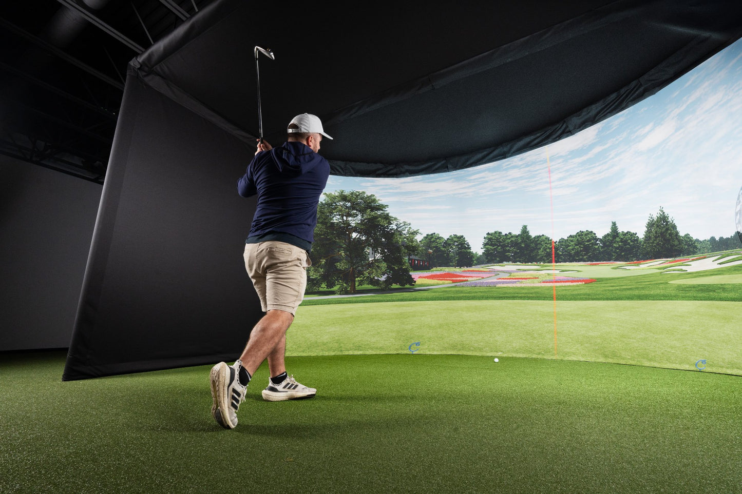Carl's Place Curved Golf Enclosure Kit golf enclosure kit for indoor golf simulator setup