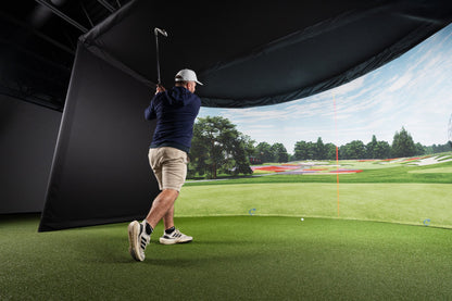 Carl's Place Curved Golf Enclosure Kit golf enclosure kit for indoor golf simulator setup