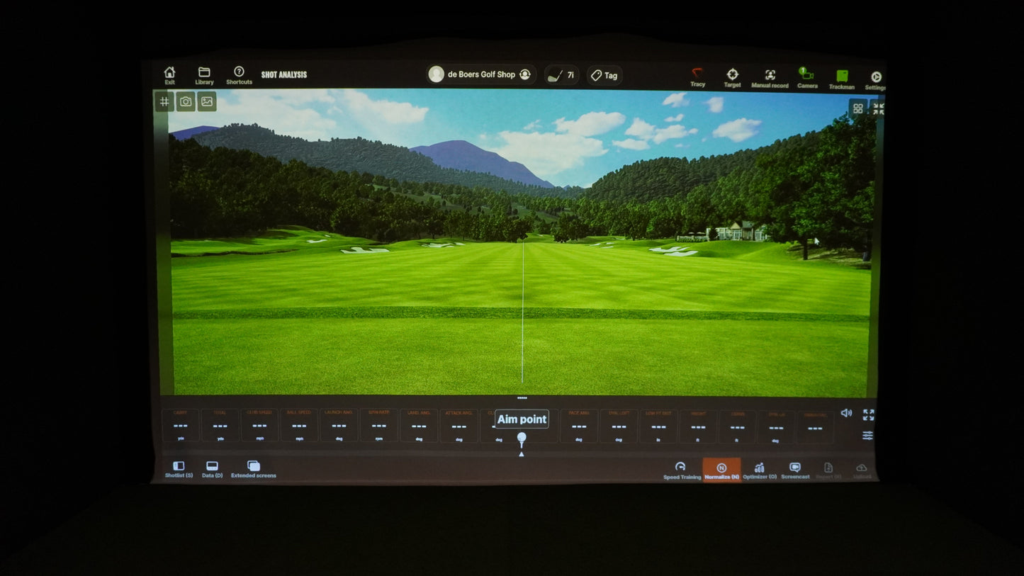 SQ-124 CUSTOM Impact Projection Screen (per linear foot) impact screen for indoor golf simulator setup