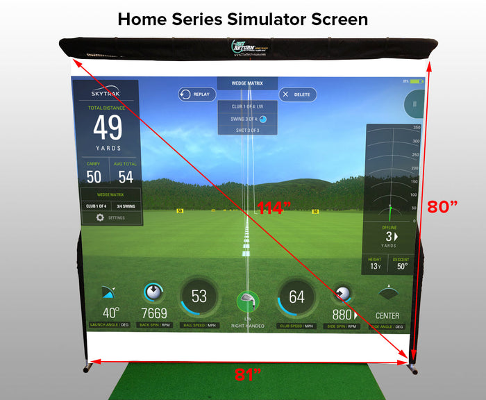 Net Return Simulator Kit impact screen for indoor golf simulator setup