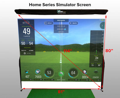 Net Return Simulator Kit impact screen for indoor golf simulator setup