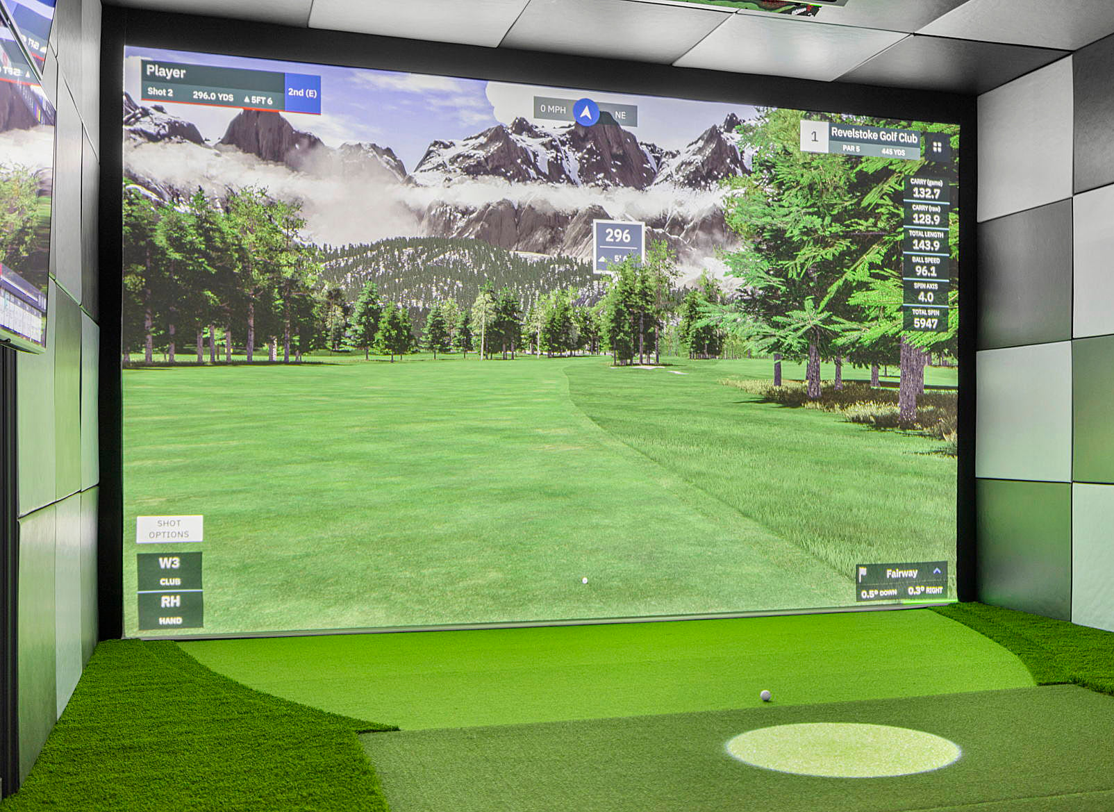 SQ-W CUSTOM Impact Projection Screen (per linear foot) impact screen for indoor golf simulator setup