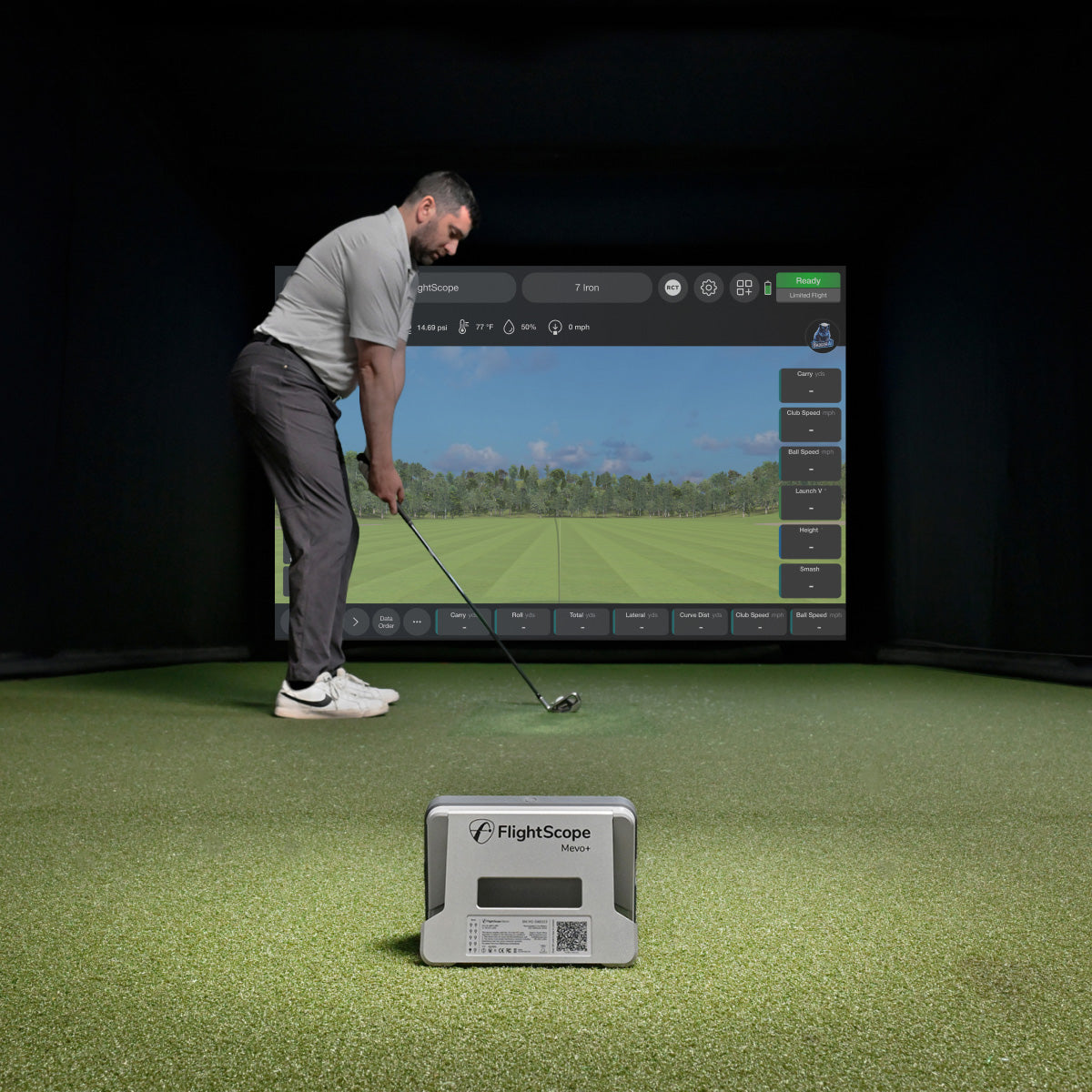 FlightScope Mevo+ Launch Monitor / Golf Simulator golf launch monitor for indoor golf simulator setup