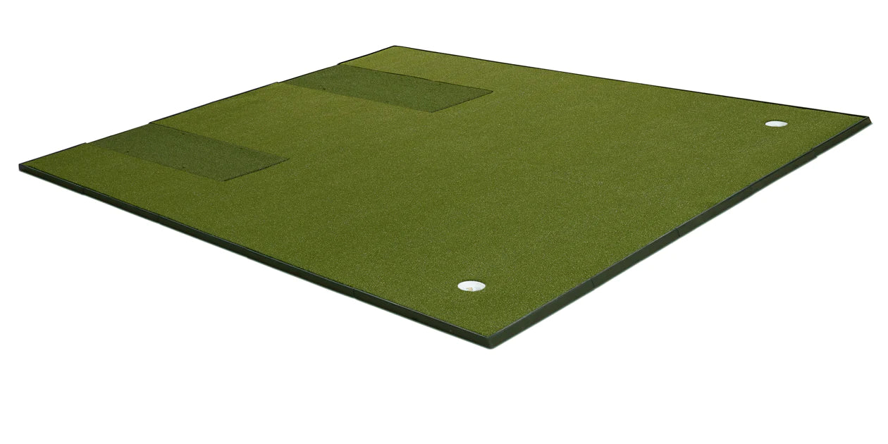 Fiberbuilt Player Preferred Combo Golf Mat - Double Hitting golf hitting mat for indoor golf simulator setup