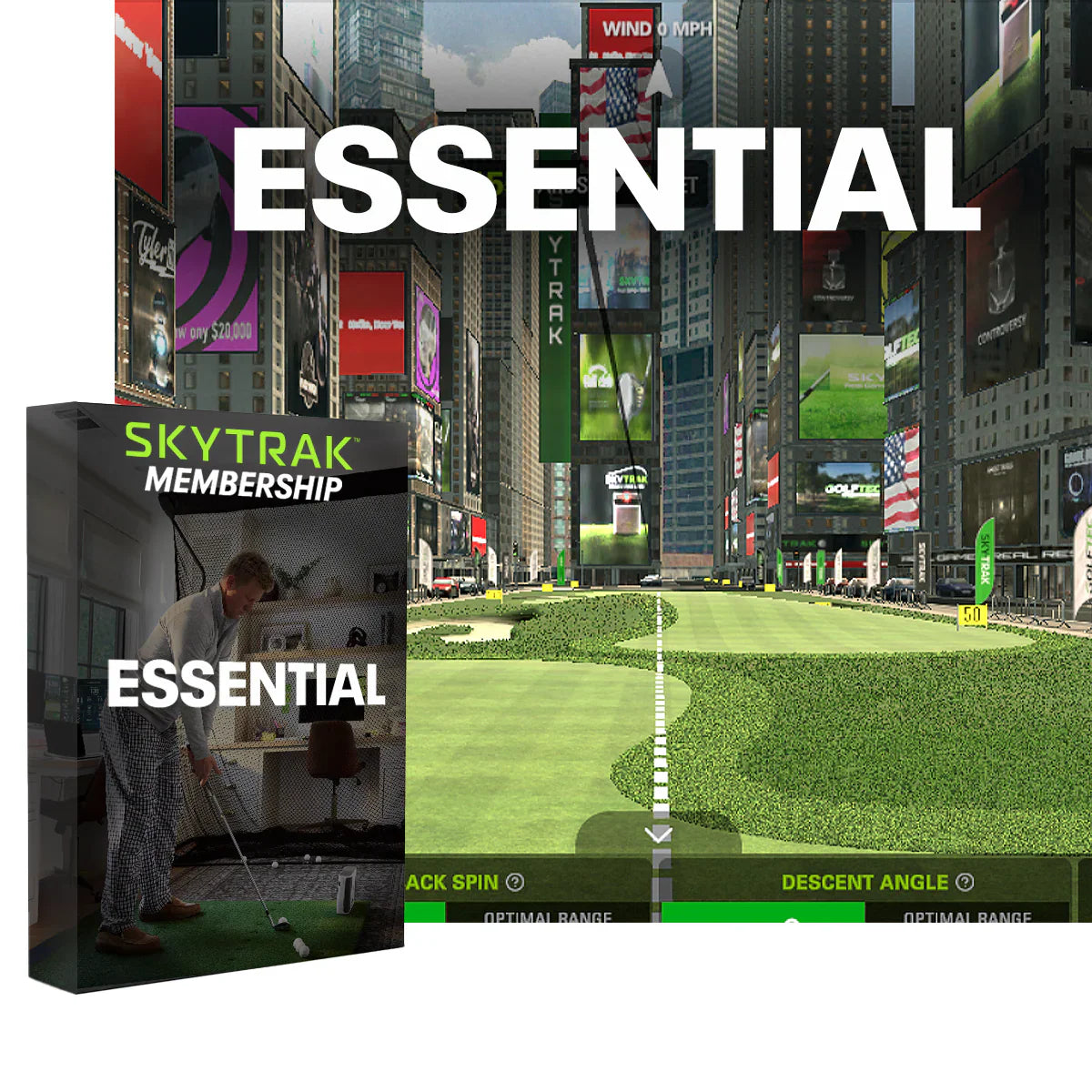 SkyTrak Essential Membership - Annual Subscription golf simulator software for indoor golf simulator setup