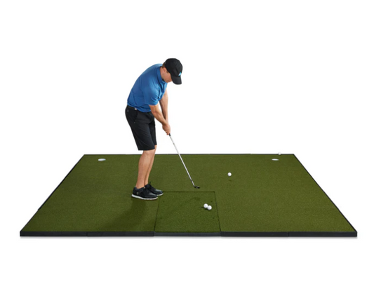 Fiberbuilt Player Preferred Combo Golf Mat - Center Hitting golf hitting mat for indoor golf simulator setup