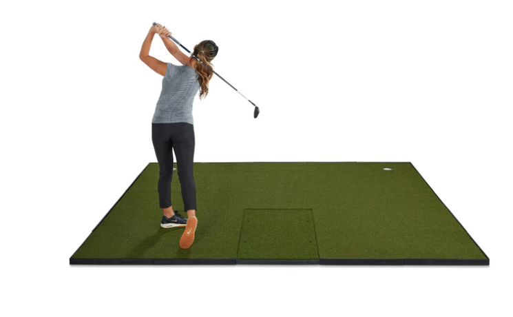 Fiberbuilt Player Preferred Combo Golf Mat - Center Hitting golf hitting mat for indoor golf simulator setup