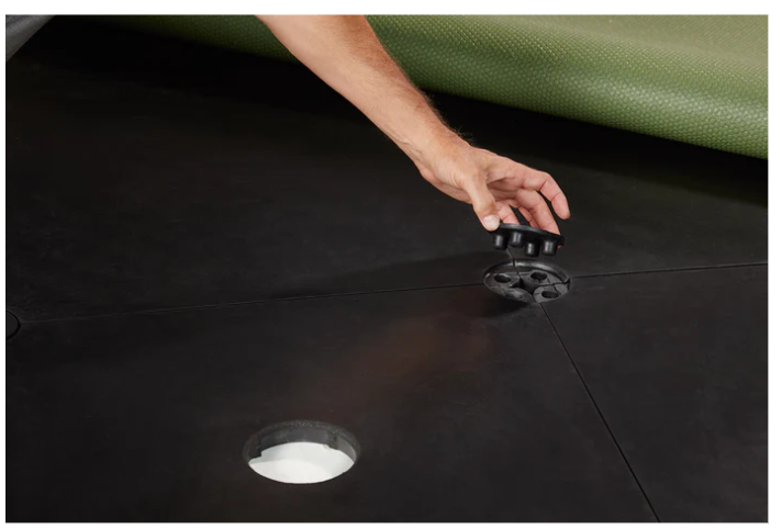 Fiberbuilt 10'x10' Grass Series Combo Mat - Center Hitting golf hitting mat for indoor golf simulator setup