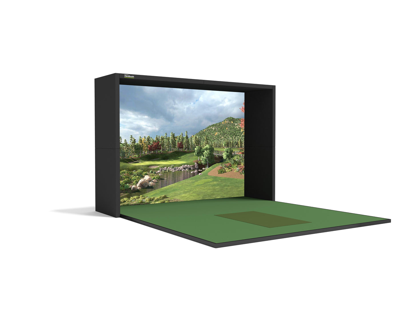 SimBooth 1 Golf Simulator Enclosure golf simulator enclosure for indoor golf simulator setup