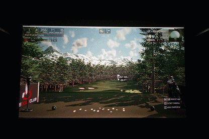 Stealth Retractable Impact Projection Screen impact screen for indoor golf simulator setup