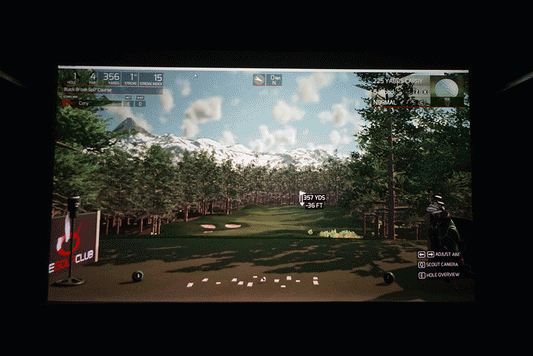 Stealth Retractable Impact Projection Screen impact screen for indoor golf simulator setup