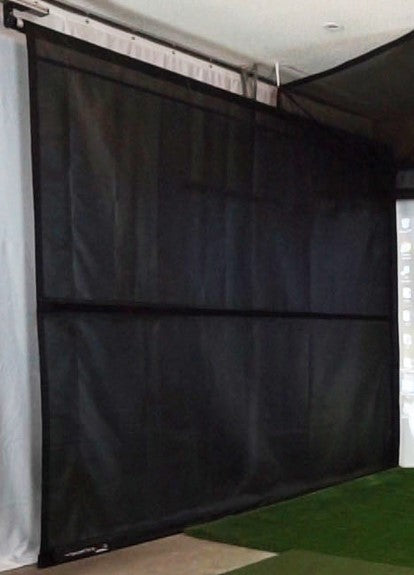 Stealth Retractable Impact Projection Screen - Side Wall Protection Option: Custom (Manual) golf simulator software for