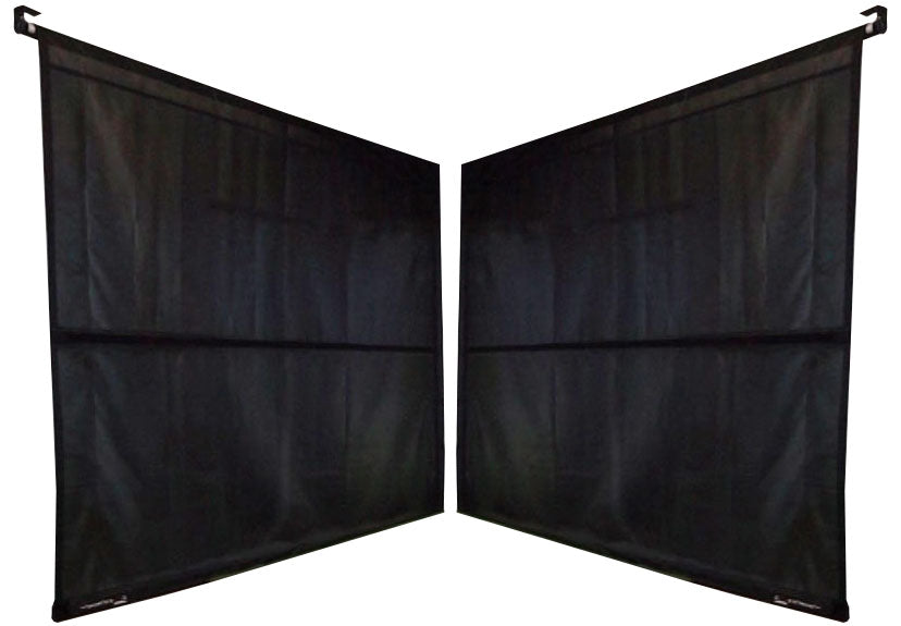Stealth Retractable Impact Projection Screen - Side Wall Protection Option: Custom (Manual) - Set of 2 golf simulator