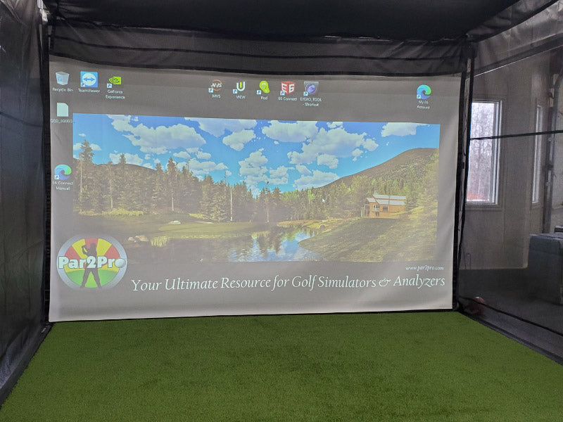 Stealth Elite Retractable Golf Enclosure golf simulator enclosure for indoor golf simulator setup