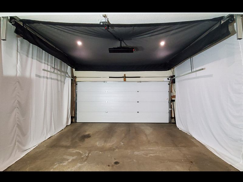 Stealth Elite Retractable Golf Enclosure golf simulator enclosure for indoor golf simulator setup