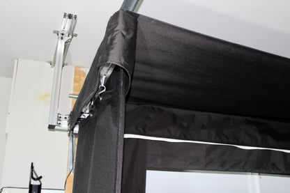 The SportScreen Vanish LITE® Semi-Retractable Golf Enclosure golf simulator enclosure for indoor golf simulator setup