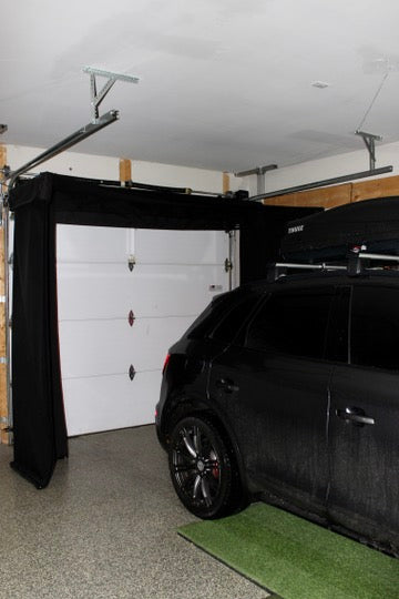 The SportScreen Vanish LITE® Semi-Retractable Golf Enclosure golf simulator enclosure for indoor golf simulator setup