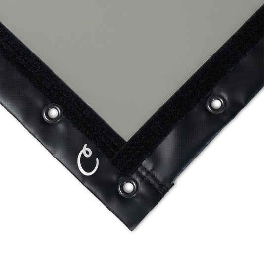 High Contrast Gray Golf Impact Screen impact screen for indoor golf simulator setup