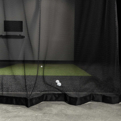 Carl's Place Golf Room Curtain golf simulator enclosure for indoor golf simulator setup
