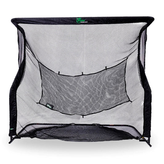 Net Return Net Guardian golf practice net for indoor golf simulator setup