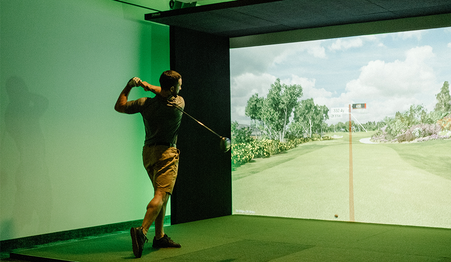 SimBooth 2 Golf Simulator Enclosure golf simulator enclosure for indoor golf simulator setup