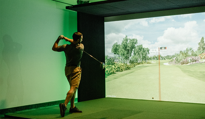 SimBooth 2 Golf Simulator Enclosure golf simulator enclosure for indoor golf simulator setup