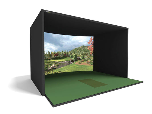 SimBooth 4 Golf Simulator Enclosure golf simulator enclosure for indoor golf simulator setup