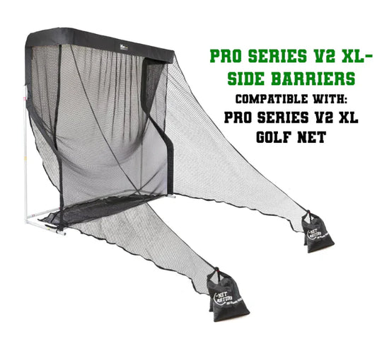 OPEN BOX Net Return Pro XL Side Barriers - Pair golf practice net for indoor golf simulator setup